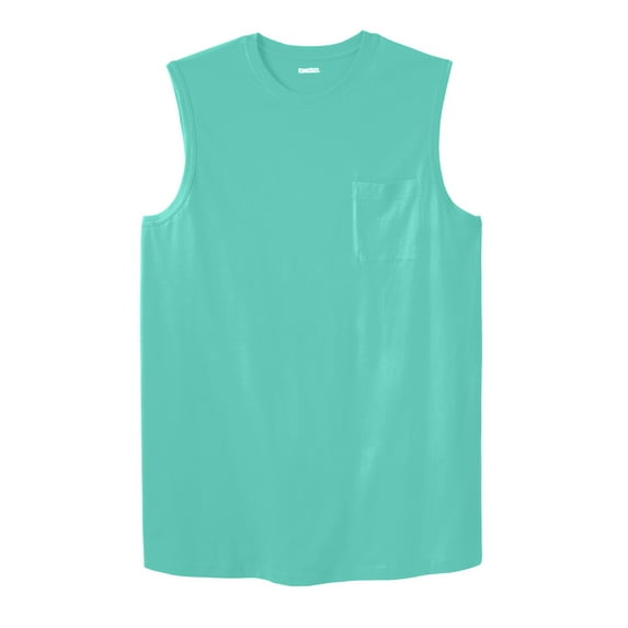 KingSize Men's Big & Tall Shrink-Less Longer-Length Lightweight Muscle Pocket Tee