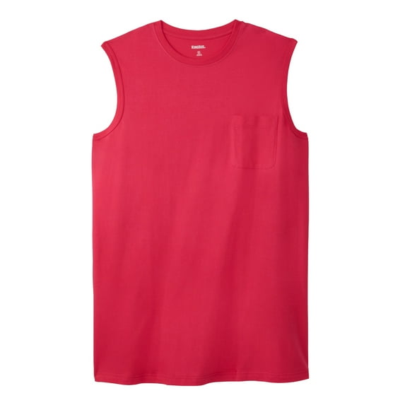 KingSize Men's Big & Tall Shrink-Less Longer-Length Lightweight Muscle Pocket Tee