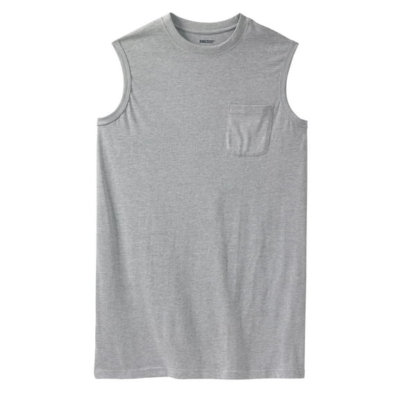 KingSize Men's Big & Tall Shrink-Less Longer-Length Lightweight Muscle Pocket Tee