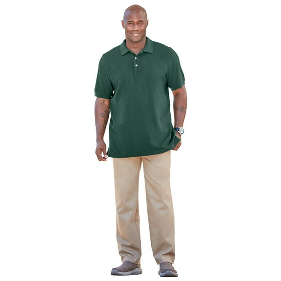 KingSize Men's Big & Tall Shrink-Less Classic Cotton Polo Shirt