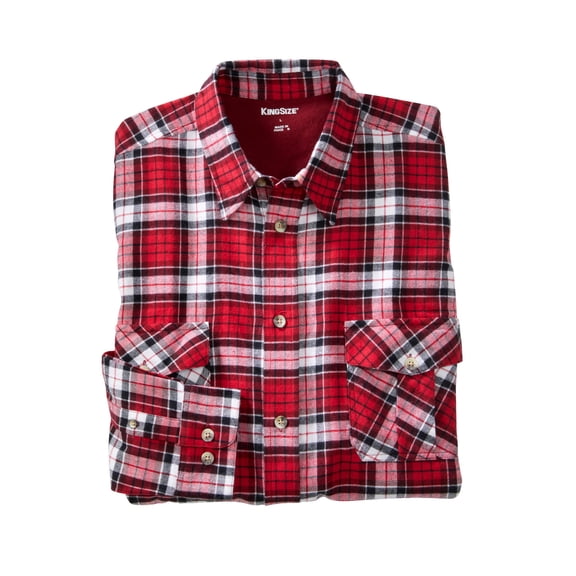 KingSize Men's Big & Tall Signature Plaid Flannel Shirt