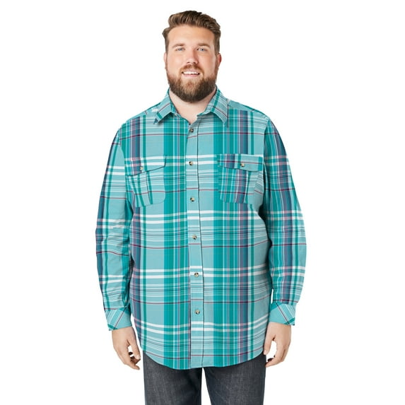 KingSize Men's Big & Tall Signature Plaid Flannel Shirt