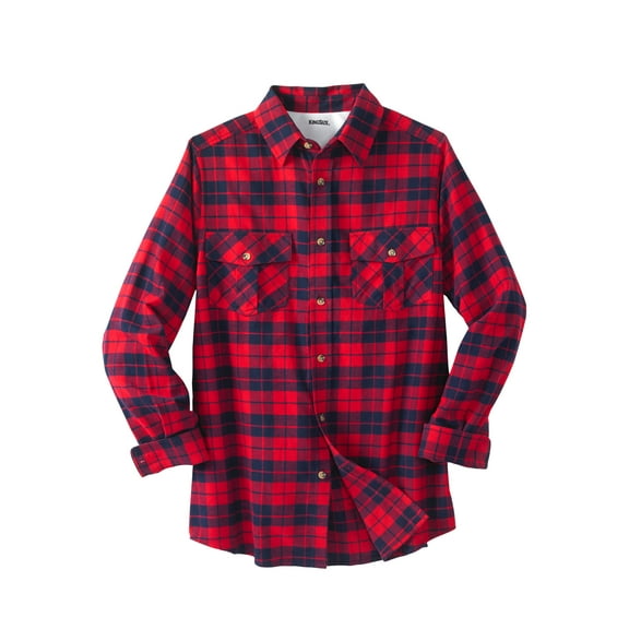 KingSize Men's Big & Tall Signature Plaid Flannel Shirt