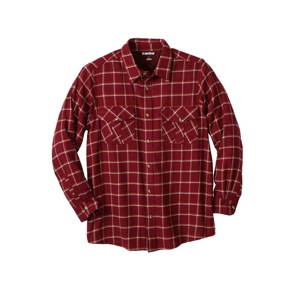 KingSize Men's Big & Tall Signature Plaid Flannel Shirt