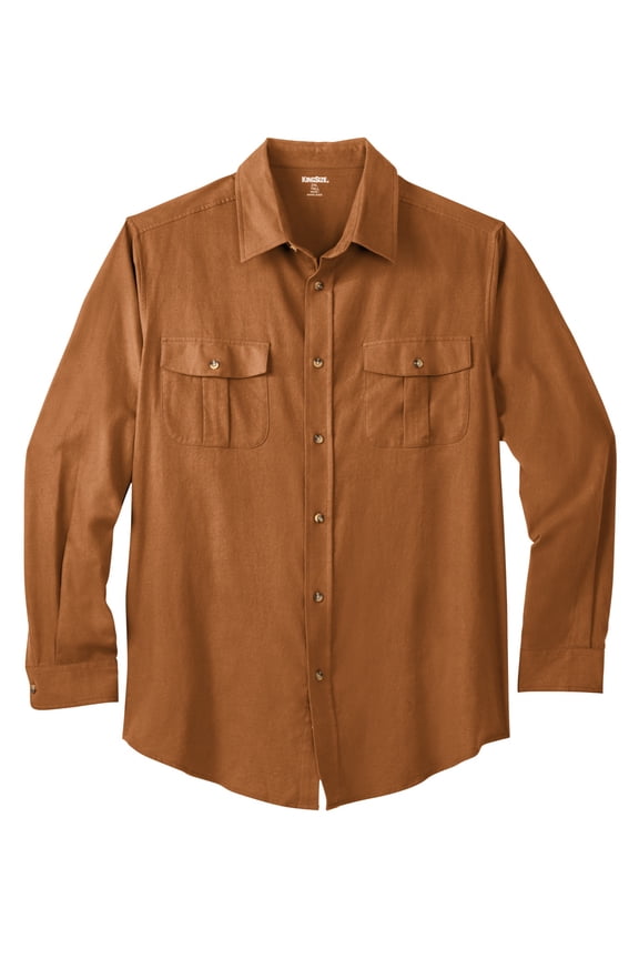 Men's Big & Tall Signature Solid Flannel Shirt