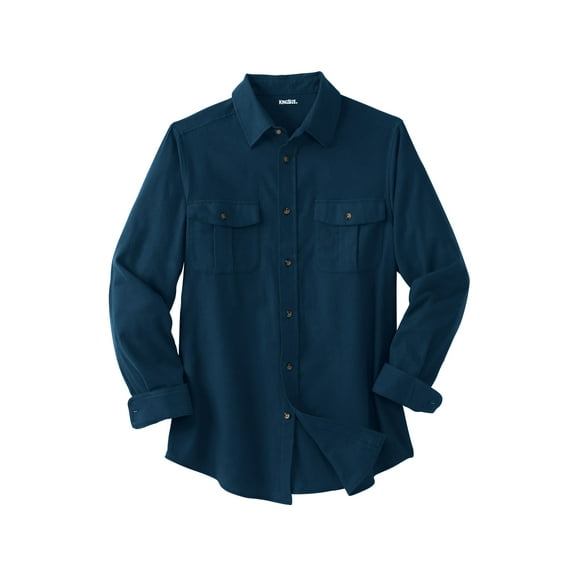 KingSize Men's Big & Tall Signature Solid Flannel Shirt