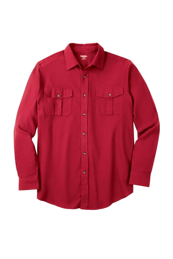 Men's Big & Tall Signature Solid Flannel Shirt