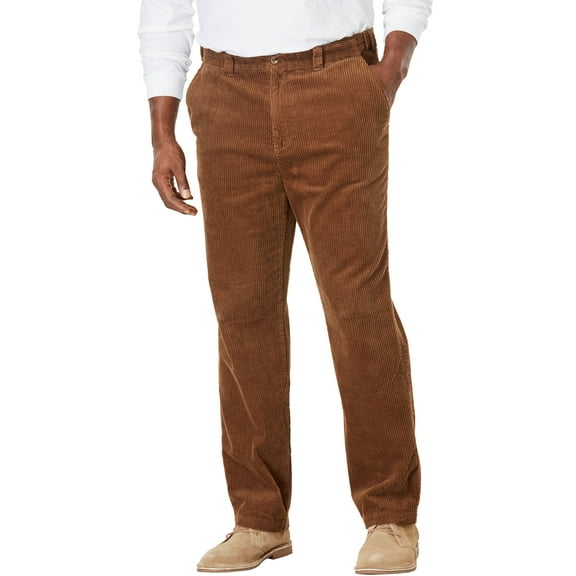 KingSize Men's Big & Tall Six-Wale Corduroy Plain Front Pants
