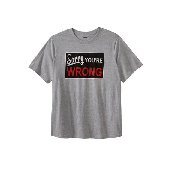 KingSize Men's Big & Tall Slogan Graphic T-Shirt