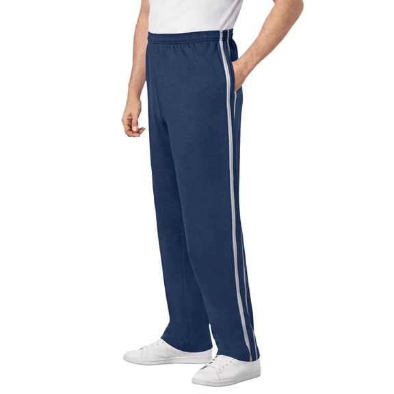 KingSize Men's Big & Tall Lightweight Jersey Side-Striped Sweatpants