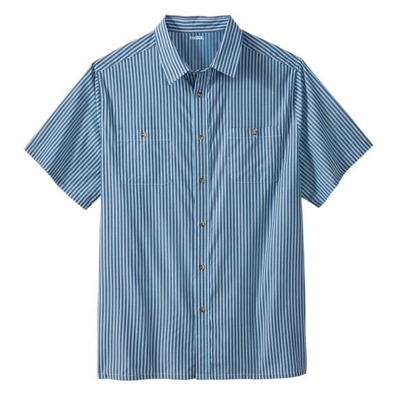 KingSize Men's Big & Tall Wrinkle-Resistant Short Sleeve Button Down