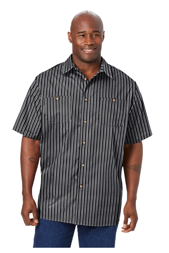 Men's Big & Tall Wrinkle-Resistant Short Sleeve Button Down
