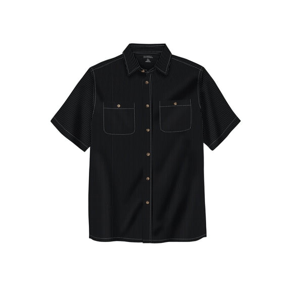 KingSize Men's Big & Tall Wrinkle-Resistant Short Sleeve Button Down