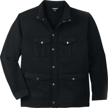 KingSize Men's Big & Tall Sweater Fleece Multi-Pocket Jacket