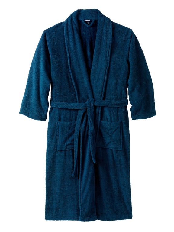 Men's Big & Tall Terry Bathrobe With Pockets