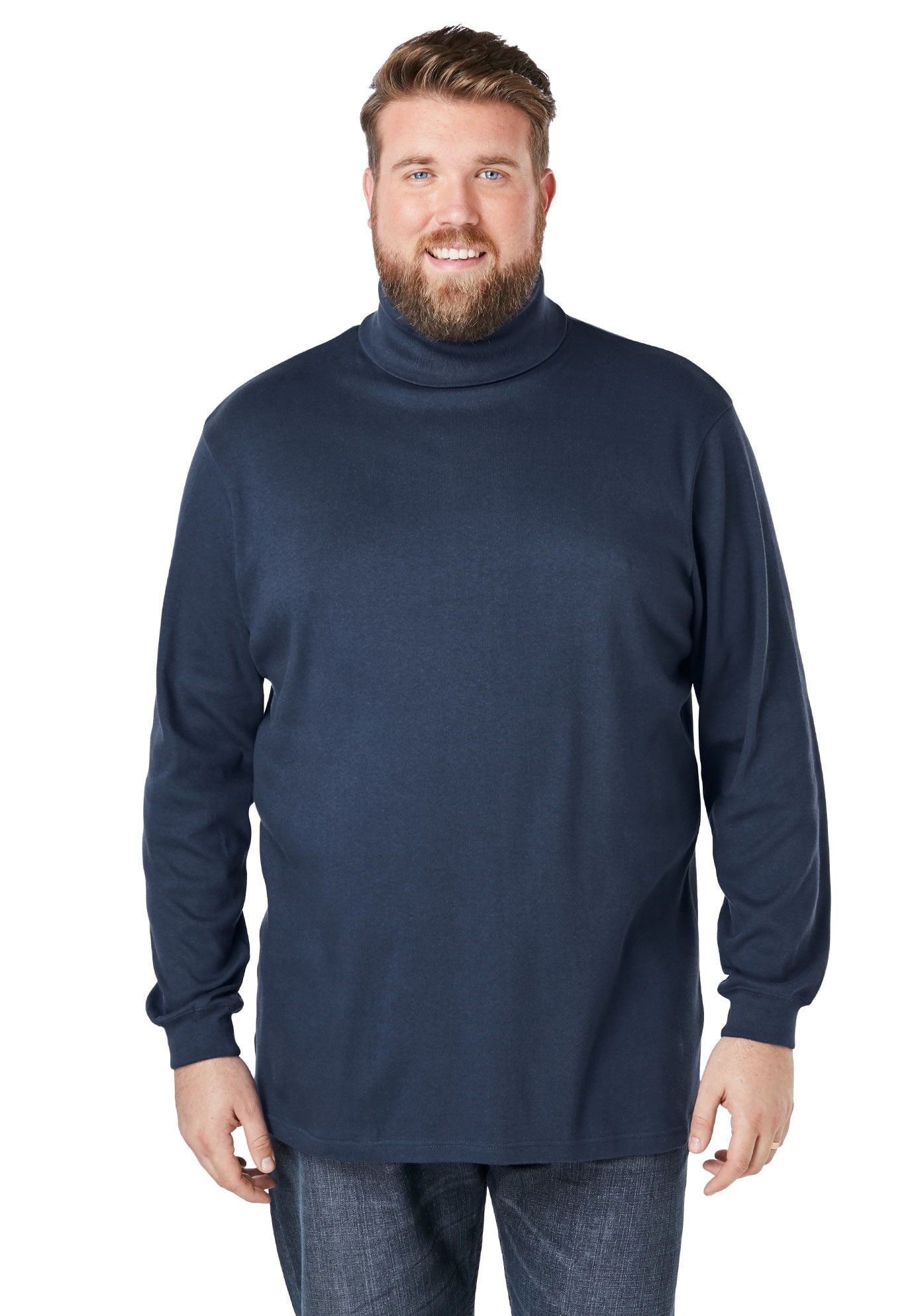KingSize Men's Big Tall Turtleneck Long-Sleeve Tee