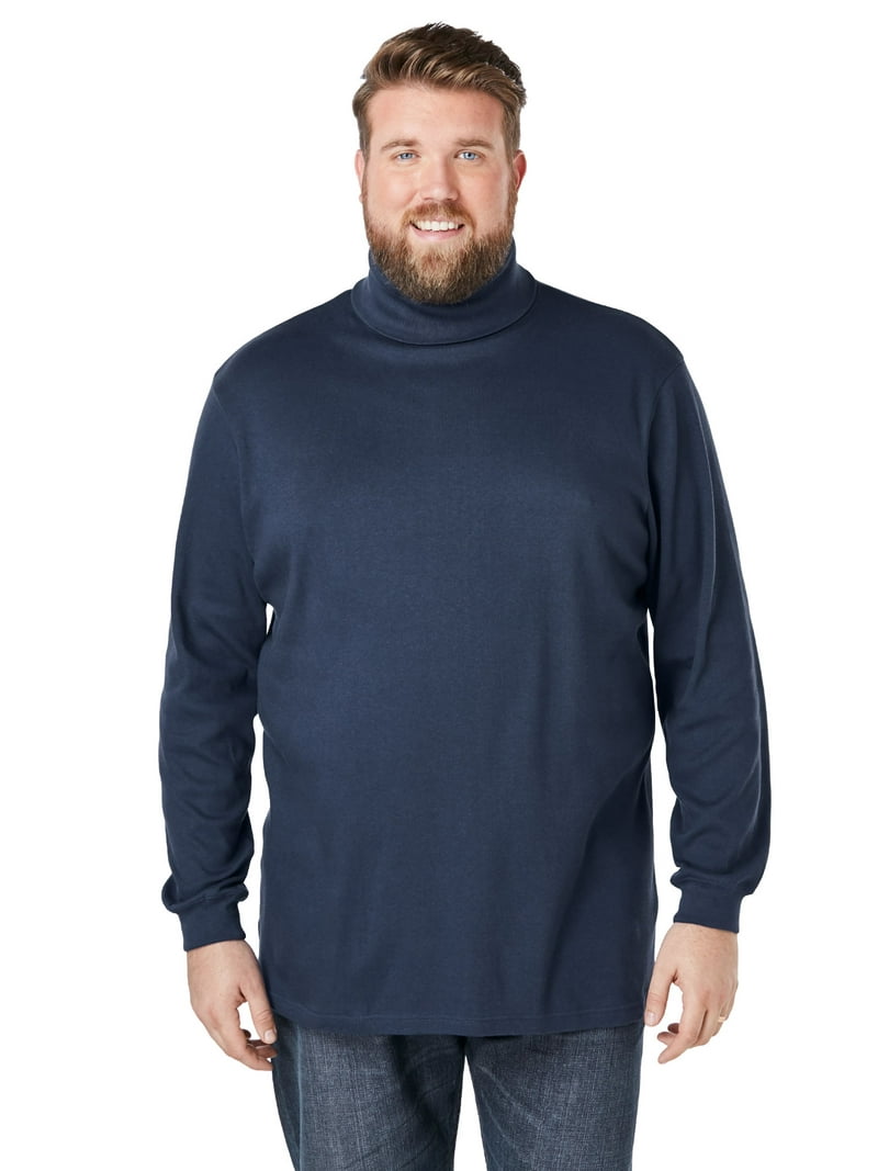 KingSize Men's Big Tall Turtleneck Long-Sleeve Tee