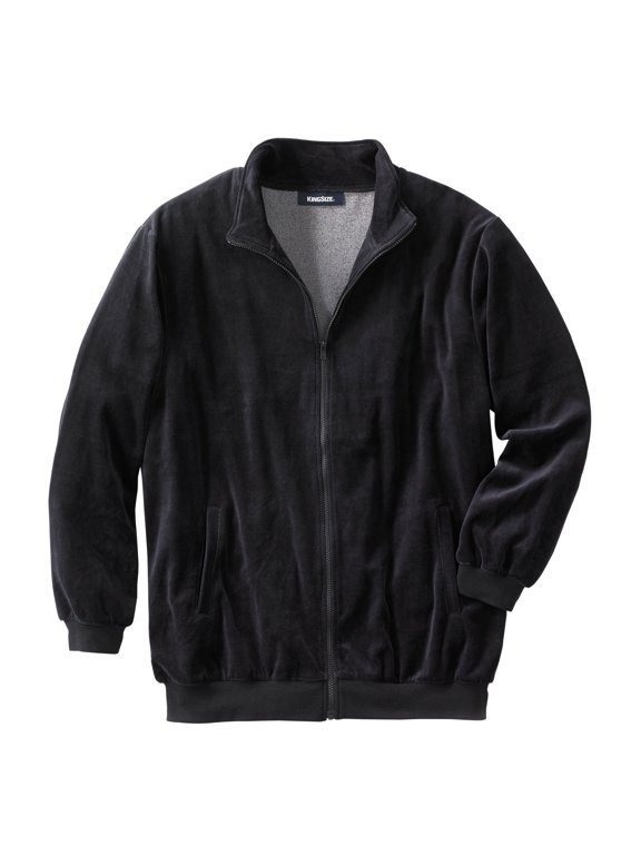 Men's Big & Tall Velour Full-Zip Jacket