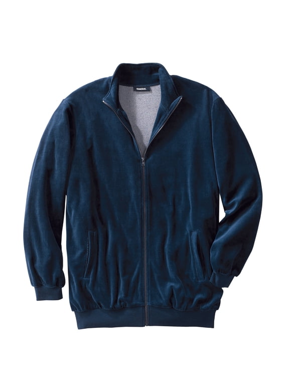 Men's Big & Tall Velour Full-Zip Jacket