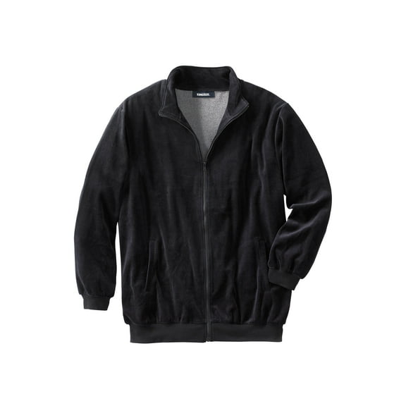 KingSize Men's Big & Tall Velour Full-Zip Jacket