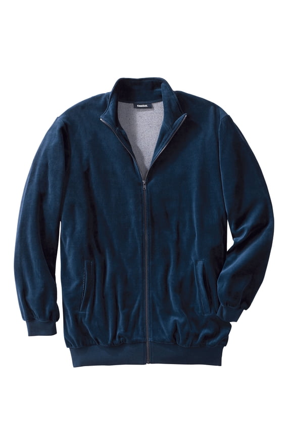 Men's Big & Tall Velour Full-Zip Jacket