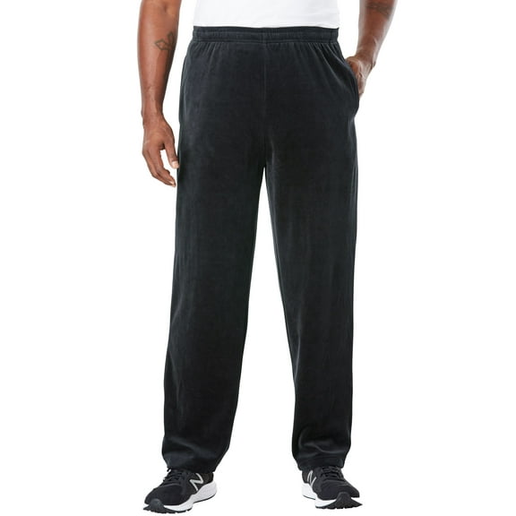 KingSize Men's Big & Tall Velour Open-Bottom Sweatpants