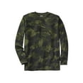 thumbnail image 1 of KingSize Men's Big & Tall Waffle-Knit Thermal Crewneck Tee - 7XL, Olive Camo, 1 of 3