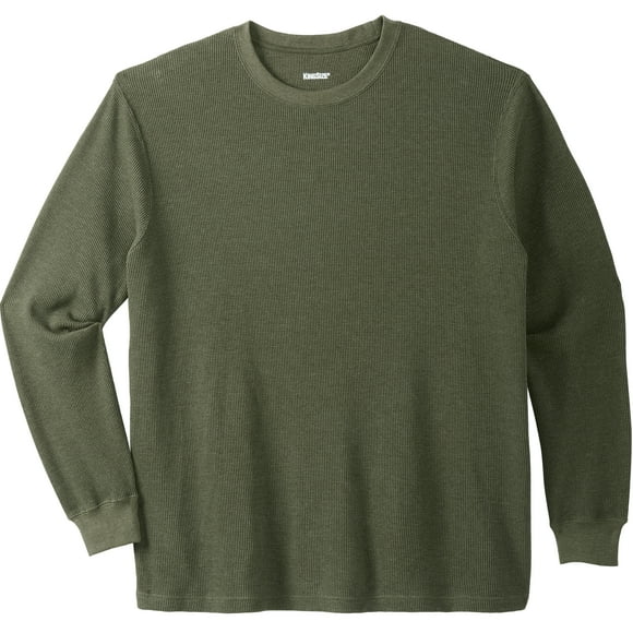 KingSize Men's Big & Tall Waffle-Knit Thermal Crewneck Tee