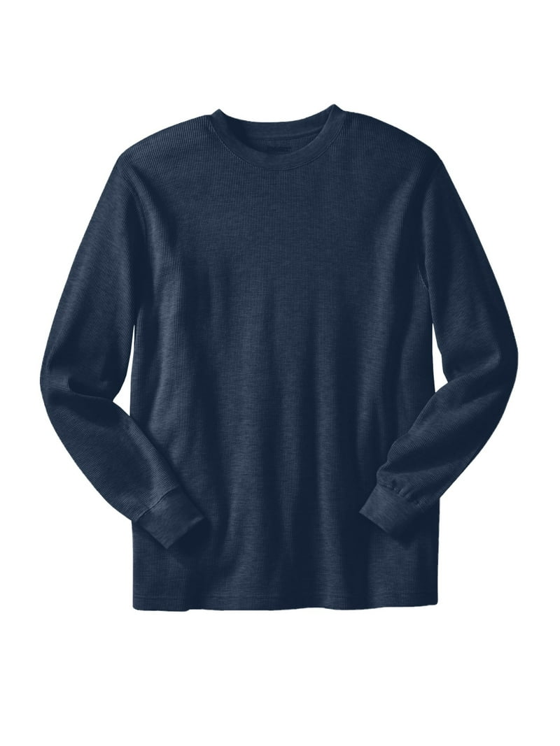 KingSize Men's Big & Tall Waffle-Knit Thermal Crewneck Tee