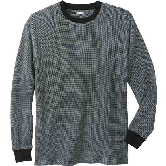 KingSize Men's Big & Tall Waffle-Knit Thermal Crewneck Tee