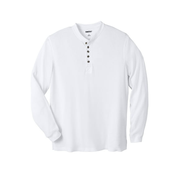 KingSize Men's Big & Tall Waffle-Knit Thermal Henley Tee