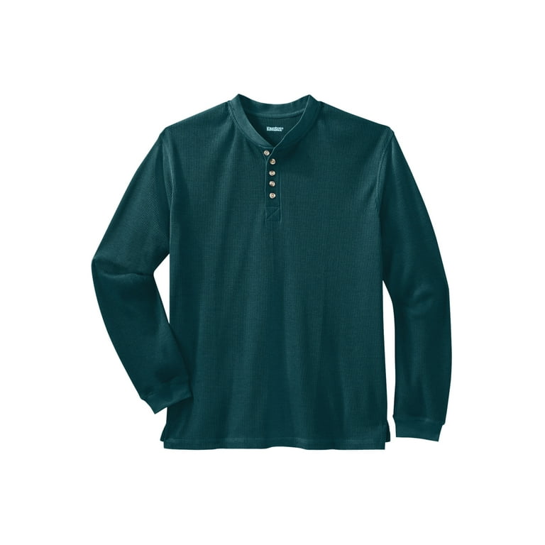トップス kING SIZE henley neck thermal cut sew Hanes Men's Thermal Henley, S-Natural at Amazon Men's