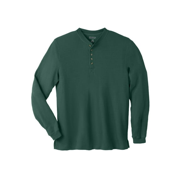 KingSize Men's Big & Tall Waffle-Knit Thermal Henley Tee