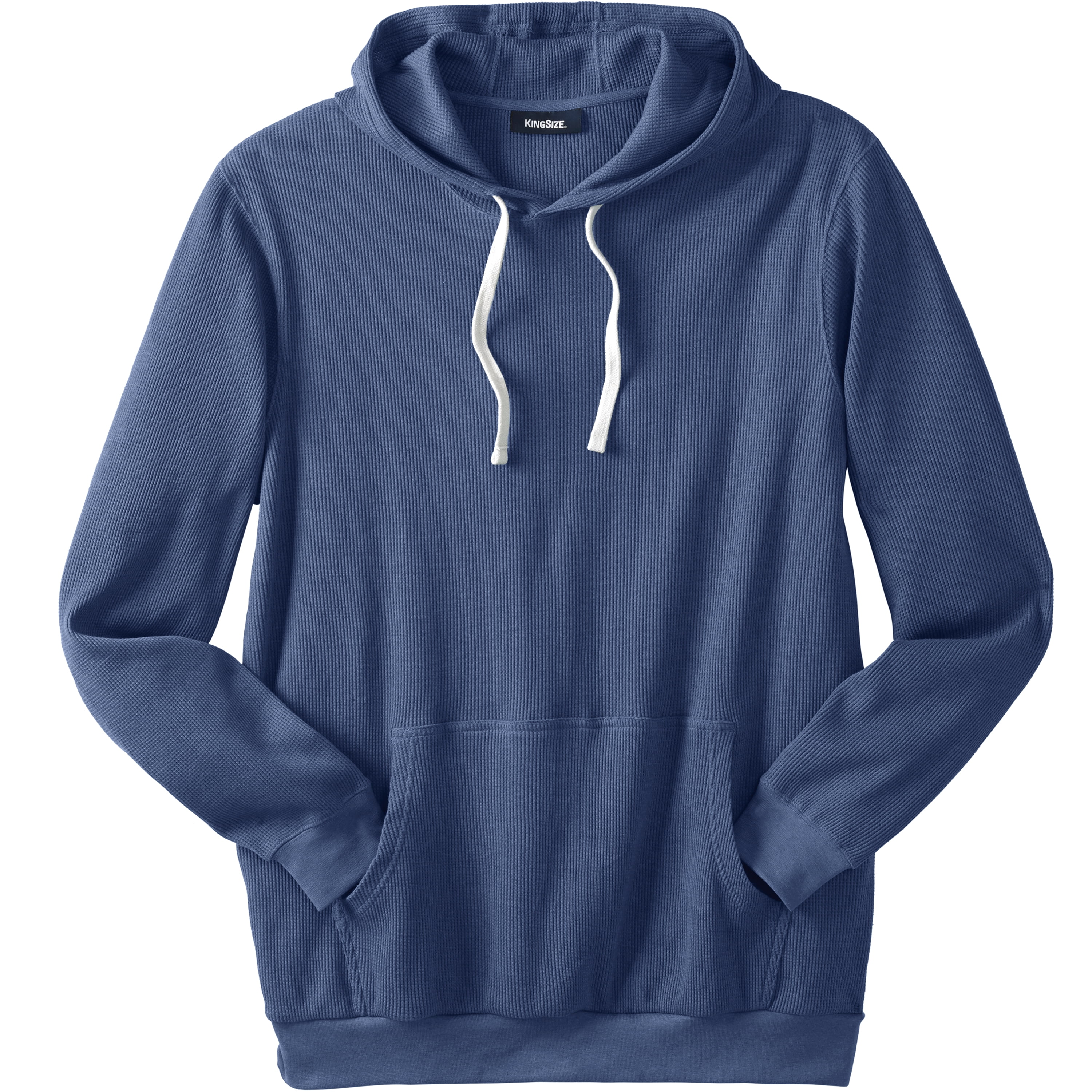 KingSize Men s Big Tall Waffle Knit Thermal Hoodie Walmart