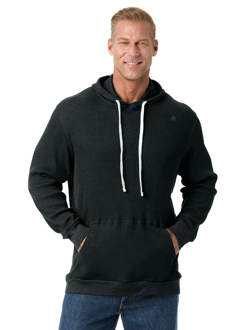 KingSize Men's Big Tall Waffle-Knit Thermal Hoodie