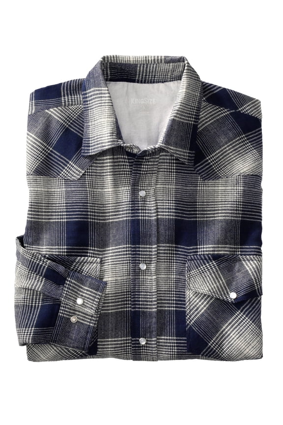 Men's Big & Tall Western Snap Front Flannel Shirt