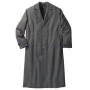KingSize Mens Big & Tall Wool-Blend Long Overcoat