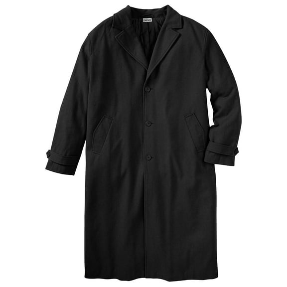 KingSize Men's Big & Tall Wool-Blend Long Overcoat