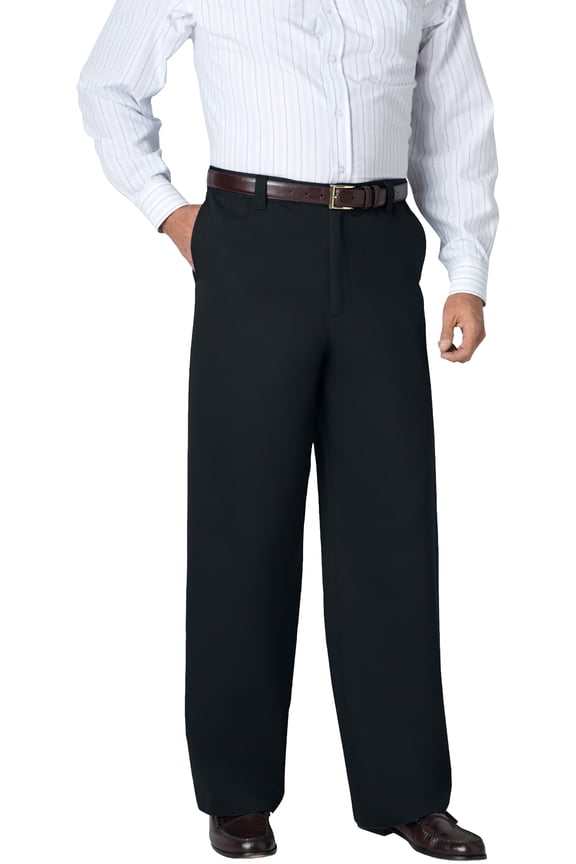 Men's Big & Tall Wide Leg Wrinkle Free Expandable Waist Pant