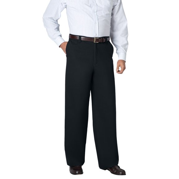 KingSize Men's Big & Tall Wide Leg Wrinkle Free Expandable Waist Pant