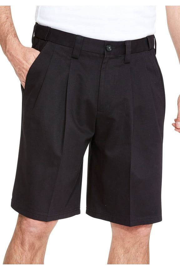 Men's Big & Tall Wrinkle-Free Expandable Waist Pleat Front Shorts