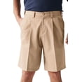 thumbnail image 1 of KingSize Men's Big & Tall Wrinkle-Free Expandable Waist Pleat Front Shorts, 1 of 4