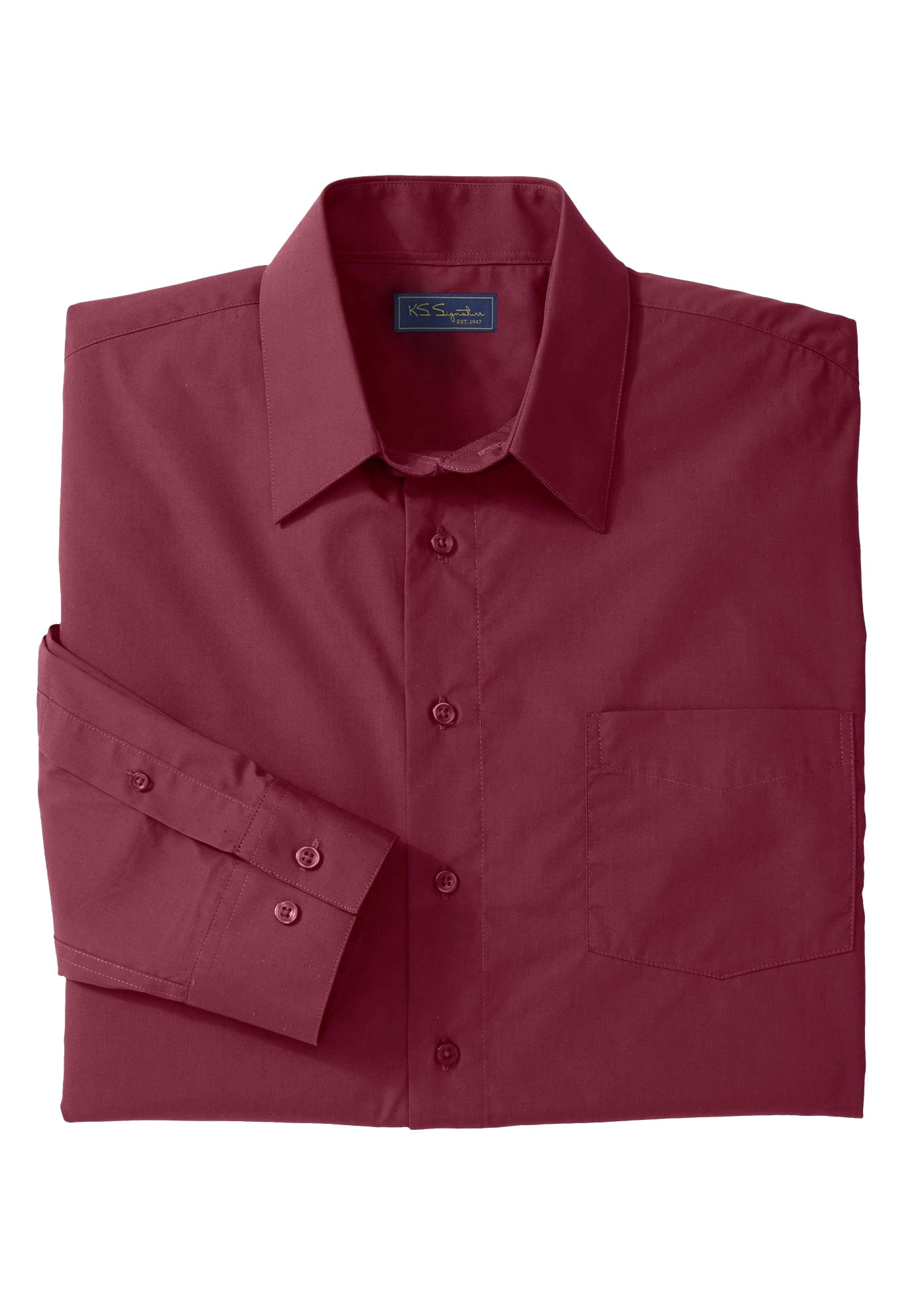 KingSize Men's Big & Tall Wrinkle-Free Dress Shirt - Walmart.com