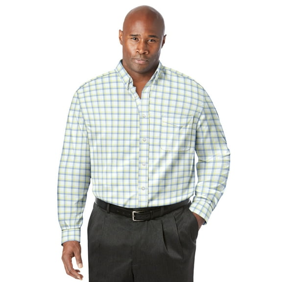 KingSize Men's Big & Tall Long-Sleeve Wrinkle-Free Everyday Oxford