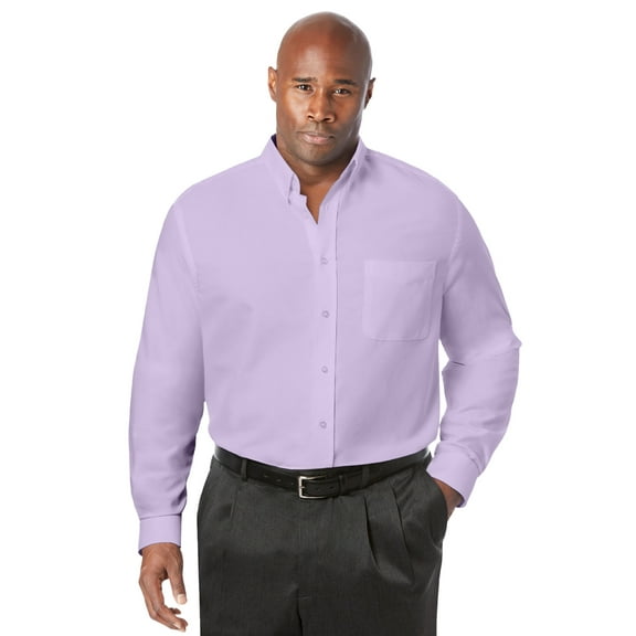 KingSize Men's Big & Tall Long-Sleeve Wrinkle-Free Everyday Oxford