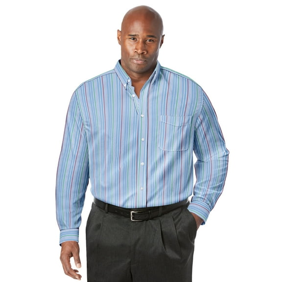 KingSize Men's Big & Tall Long-Sleeve Wrinkle-Free Everyday Oxford