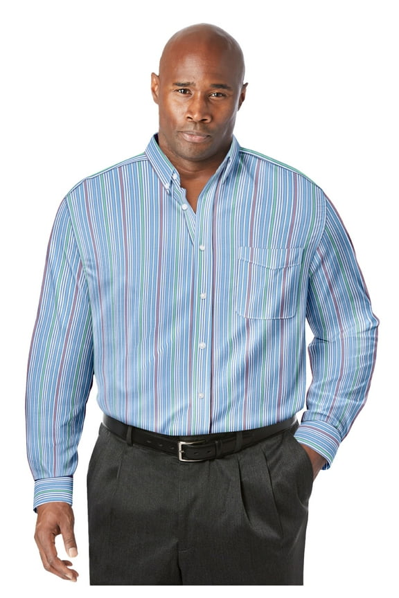 Men's Big & Tall Long-Sleeve Wrinkle-Free Everyday Oxford