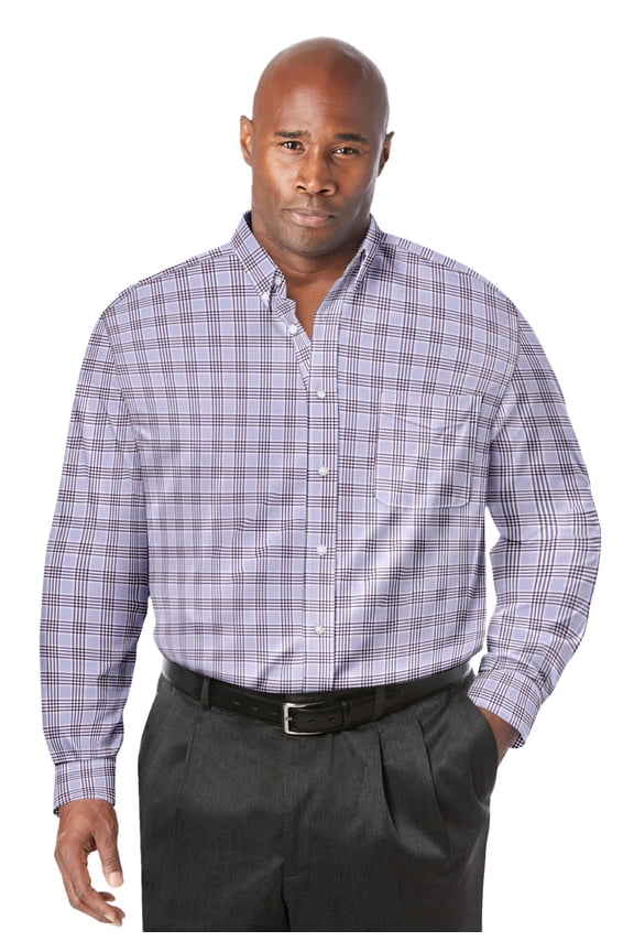 Men's Big & Tall Long-Sleeve Wrinkle-Free Everyday Oxford