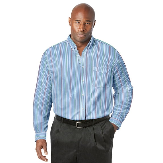 KingSize Men's Big & Tall Long-Sleeve Wrinkle-Free Everyday Oxford