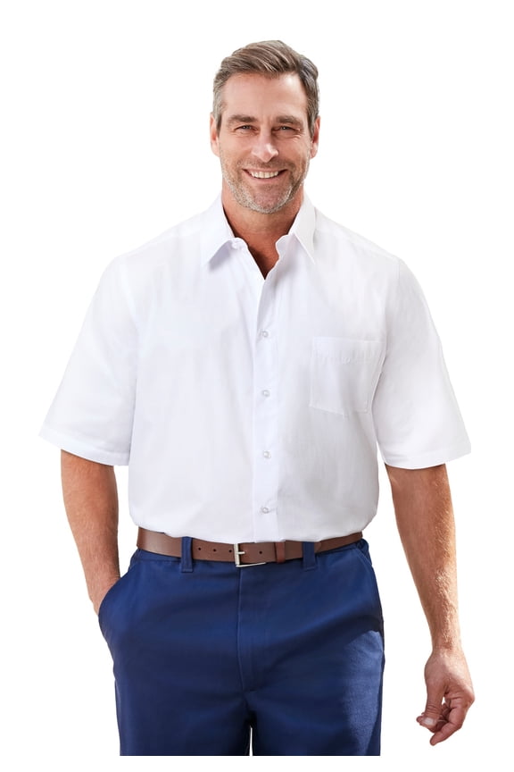 Men's Big & Tall Wrinkle-Free Short-Sleeve Dress Shirt